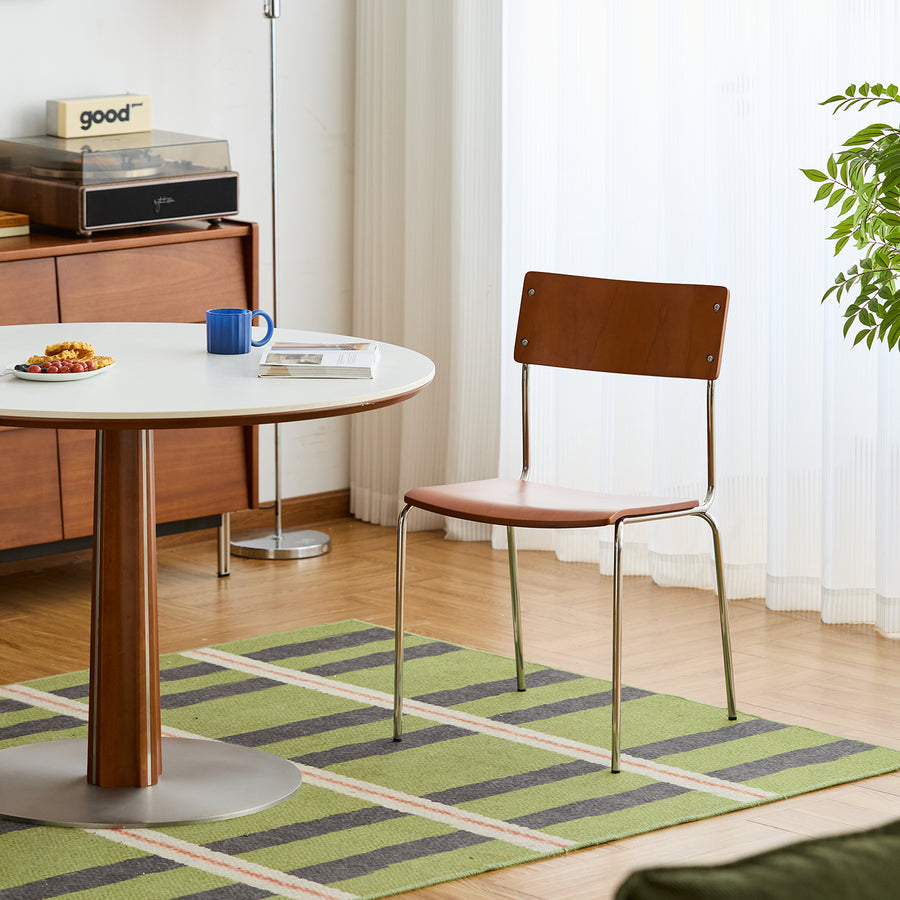 Scandinavian boxwood armless dining chair pinecone primary product view.