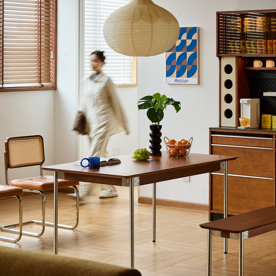 Vintage boxwood dining table season primary product view.