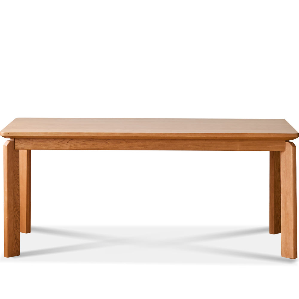 Scandinavian cherry wood dining table square conceptual design.