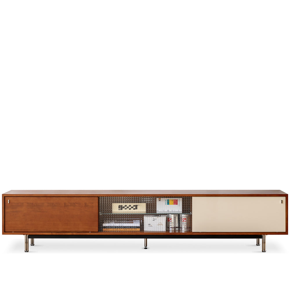 Vintage boxwood tv console pinecone in white background.