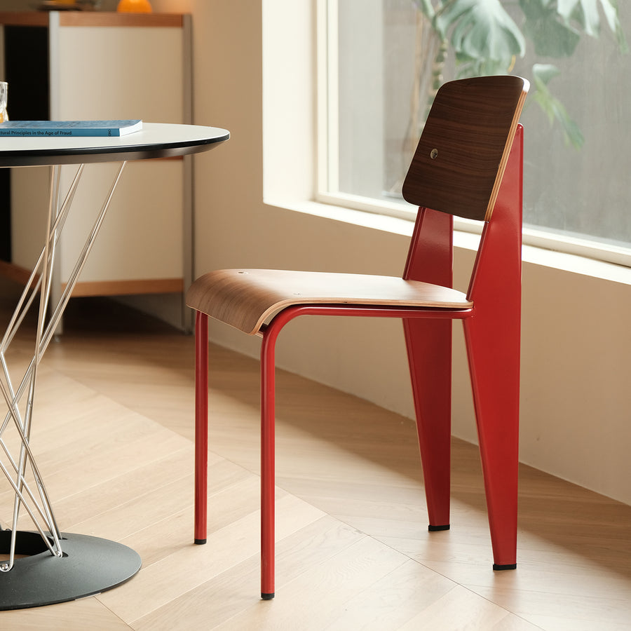 Industrial plywood dining chair standard primary product view.