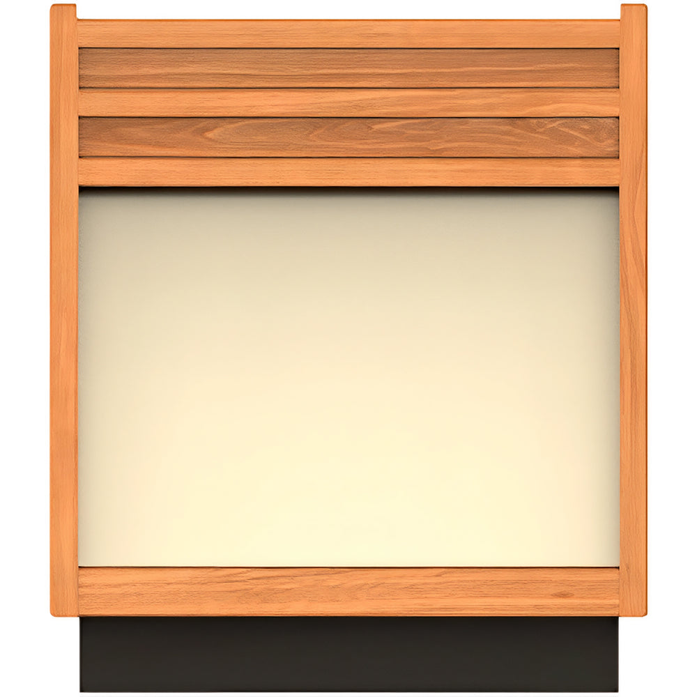 Scandinavian cherry wood side table timeless in white background.