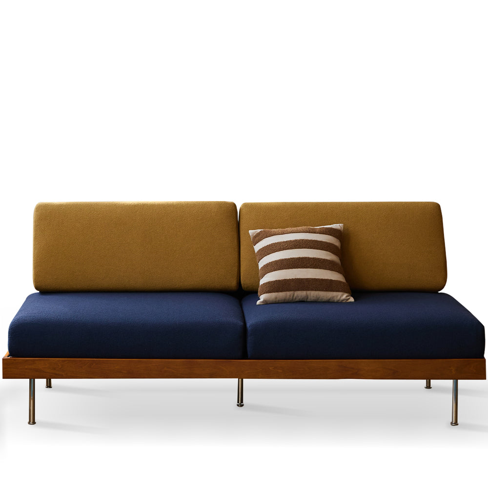 Vintage boucle fabric 3 seater sofa mies size charts.