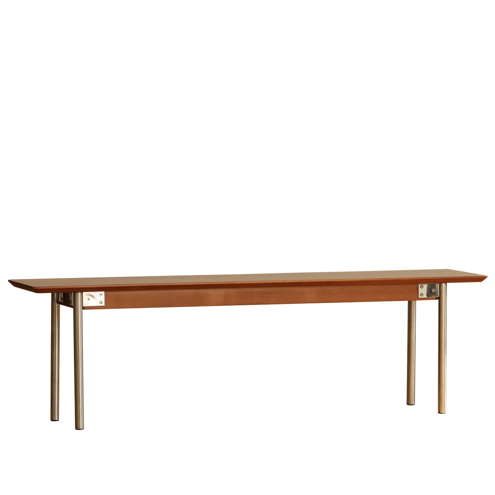 Vintage boxwood sintered dining bench season in white background.